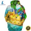 Cute Things On The Beach Pikachu Stitch Groot All Over Printed Custom 3d Hoodie fxfkfk.jpg