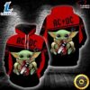 Baby Yoda Ac Dc 3d Hoodie For Men Women