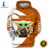 Baby Yoda Hug Ball Texas Longhorns 3d Hoodie Texas Longhorns Fan Gifts
