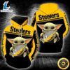 Baby Yoda Lovers Pittsburgh Steelers 3d Hoodie All Over Print