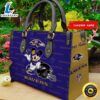 Baltimore Ravens Mickey Women Leather Hand Bag Tshirt