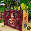 Calgary Flames NHL Minnie Women Leather Hand Bag Tee