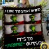 Christmas Grinch I Like To Stay In Bed Fleece Blanket h1stbv.jpg