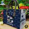 Dallas Cowboys Mickey And Minnie Women Leather Hand Bag Tee