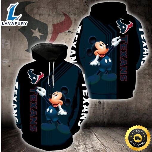 Disney Mickey Houston Texans Houston Texans 17 Nfl Gift For Fan 3d All Over Print Shirt