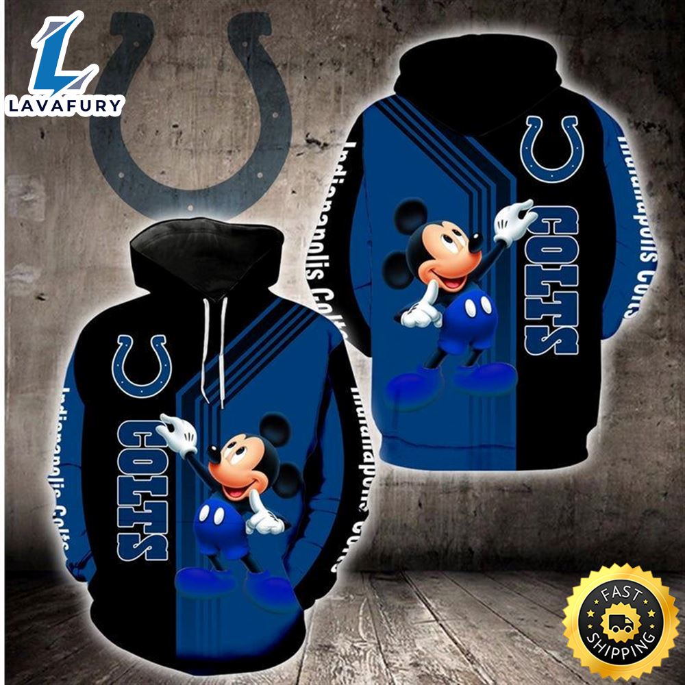 Disney Mickey Indianapolis Colts 36 Nfl Gift For Fan 3d All Over Print Shirt