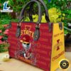 Iowa State Cyclones NCAA Jack Skellington Women Leather Hand Bag Tshirt