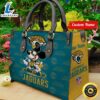 Jacksonville Jaguars Mickey Retro Women Leather Hand Bag Tshirt