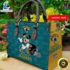 Jacksonville Jaguars Mickey Women Leather Hand Bag Tshirt