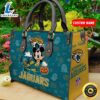 Jacksonville Jaguars NFL Mickey Halloween Women Leather Hand Bag Tee