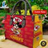 Kansas City Chiefs Mickey Retro Women Leather Hand Bag t shirt