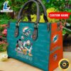 Miami Dolphins Disney Women Leather Bag Tshirt
