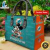 Miami Dolphins Mickey Retro Women Leather Hand Bag 3 Miami Dolphins Mickey Retro Women Leather Hand Bag Tshirt