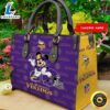 Minnesota Vikings Mickey Women Leather Hand Bag Tshirt