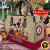 NCAA Alabama Crimson Tide Mickey Autumn Women Leather Hand Bag Tshirt