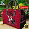 NCAA Arkansas State Red Wolves Mickey Women Leather Hand Bag Tshirt