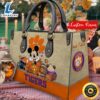 NCAA Clemson Tigers Mickey Autumn Women Leather Hand Bag Tshirt