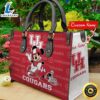 NCAA Houston Cougars Mickey Women Leather Hand Bag Tee
