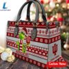 NCAA Indiana Hoosiers Grinch Christmas Women Leather Hand Bag 3 NCAA Indiana Hoosiers Grinch Christmas Women Leather Hand Bag Tee
