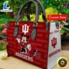 NCAA Indiana Hoosiers Minnie Women Leather Hand Bag Tee
