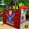 NCAA Indiana Hoosiers Stitch Women Leather Hand Bag Tshirt