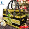 NCAA Iowa Hawkeyes Grinch Christmas Women Leather Hand Bag 2 NCAA Iowa Hawkeyes Grinch Christmas Women Leather Hand Bag Tshirt