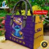 NCAA LSU Tigers Stitch Women Leather Hand Bag Tee