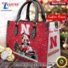 NCAA Nebraska Cornhuskers Mickey Christmas Women Leather Hand Bag Tee
