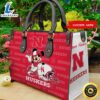 NCAA Nebraska Cornhuskers Mickey Women Leather Hand Bag t shirt
