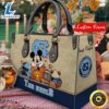 NCAA North Carolina Tar Heels Mickey Autumn Women Leather Hand Bag Tshirt