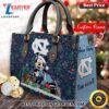 NCAA North Carolina Tar Heels Mickey Christmas Women Leather Hand Bag Tee