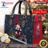NCAA Ole Miss Rebels Mickey Christmas Women Leather Hand Bag t shirt
