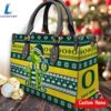 NCAA Oregon Ducks Grinch Christmas Women Leather Hand Bag 3 NCAA Oregon Ducks Grinch Christmas Women Leather Hand Bag Tee