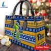 NCAA Pittsburgh Panthers Grinch Christmas Women Leather Hand Bag 2 NCAA Pittsburgh Panthers Grinch Christmas Women Leather Hand Bag Tee