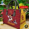 NCAA USC Trojans Mickey Women Leather Hand Bag Tshirt