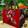 NCAA Utah Utes Minnie Women Leather Hand Bag t shirt