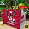 NCAA Wisconsin Badgers Mickey Women Leather Hand Bag Tee