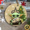 New Orleans Saints Baby Yoda Christmas Ceramic Ornament 3 New Orleans Saints Baby Yoda Christmas Ceramic Ornament Tee