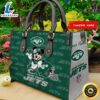 New York Jets Mickey Women Leather Hand Bag Tshirt