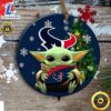 Personalized Houston Texans Baby Yoda Christmas Ceramic Ornament Tshirt
