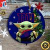 Personalized New York Giants Baby Yoda Christmas Ceramic Ornament t shirt