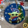 Personalized Tennessee Titans Baby Yoda Christmas Ceramic Ornament Tshirt