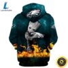Philadelphia Eagles Baby Groot Fire 3d Hoodie All Over Printed