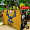 Pittsburgh Steelers Stitch Women Leather Hand Bag Tshirt