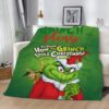 Sofa Bed Flannel Warm Throw Blanket Christmas Grinch Blanket haxzao.jpg