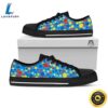 Autism Awareness Dots Color Print Pattern Black Low Top Shoes