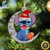 Denver Broncos Stitch Ornament, NFL Christmas And St With Moon Ornament