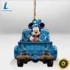 Detroit Lions Mickey Mouse Christmas Wood Ornament