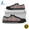 Drawing Autism Awareness Print Black Low Top Shoes