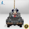 Las Vegas Raiders Mickey Mouse Christmas Wood Ornament 2 Las Vegas Raiders Mickey Mouse Christmas Wood Ornament